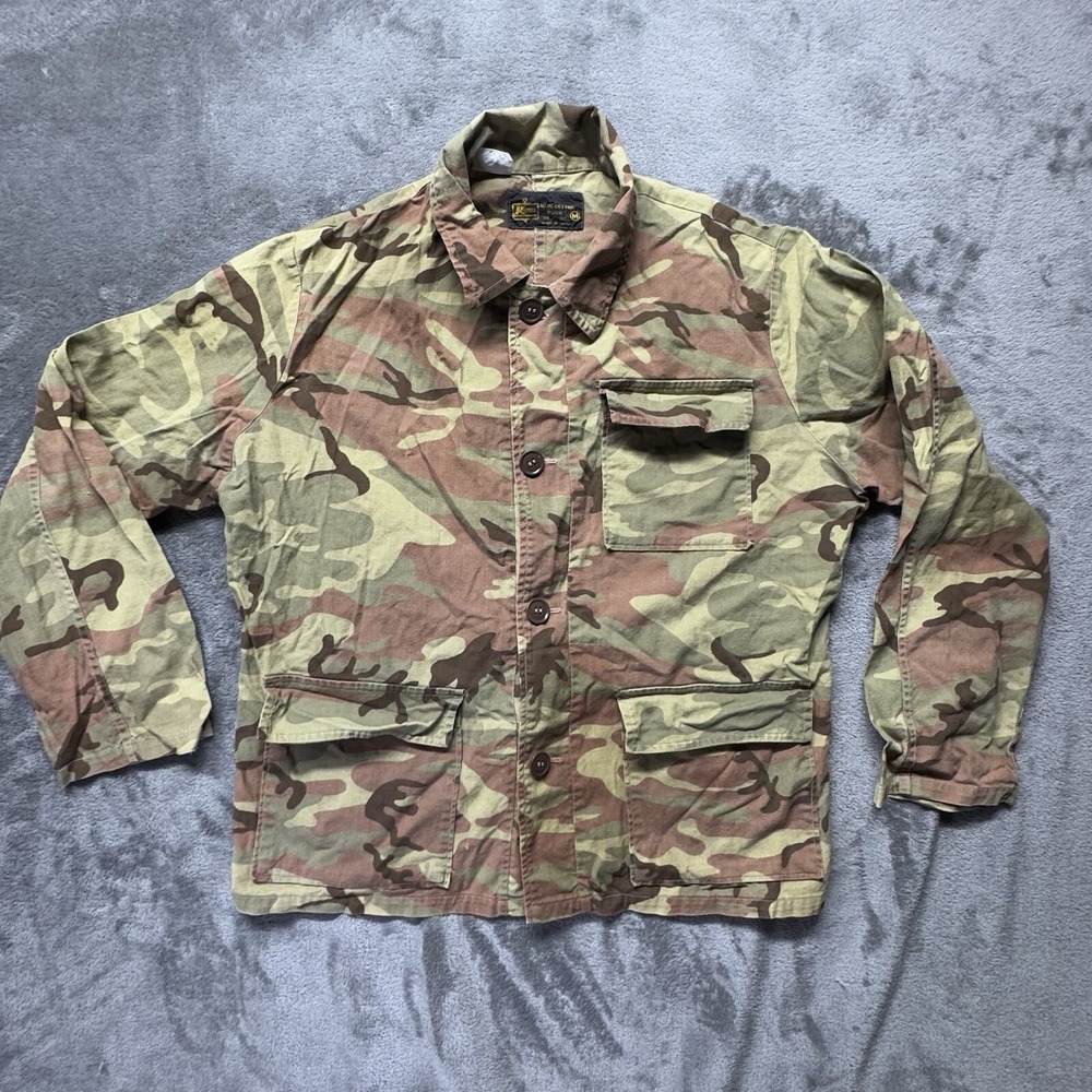 Vintage Kmart Jacket Mens M Camo Duck Camouflage Button Jacket Shirt Shacket